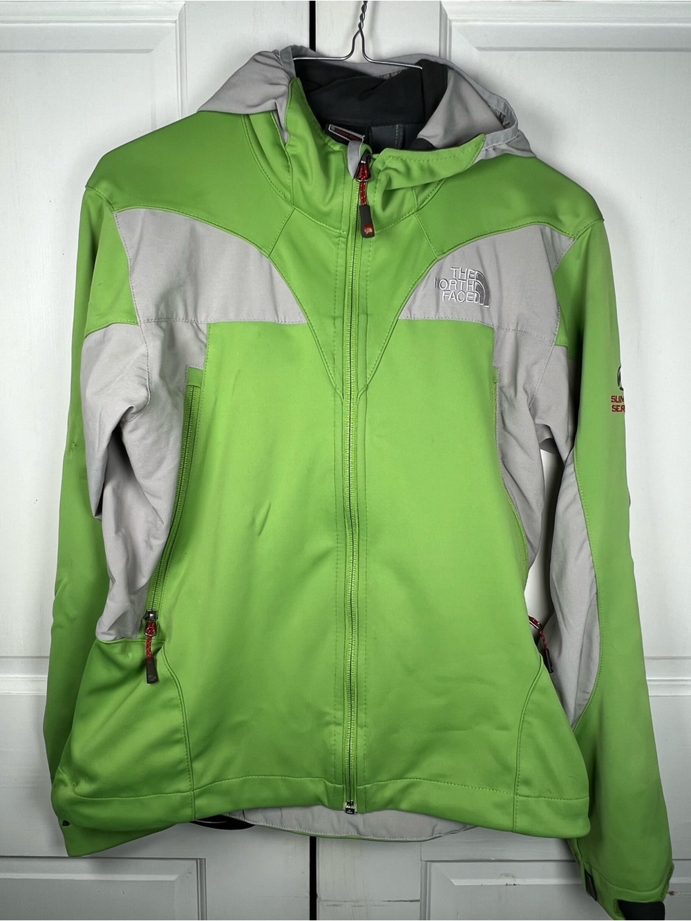 The North Face Women's Lime and Light Gray Water Repellent Jacket Size S/P